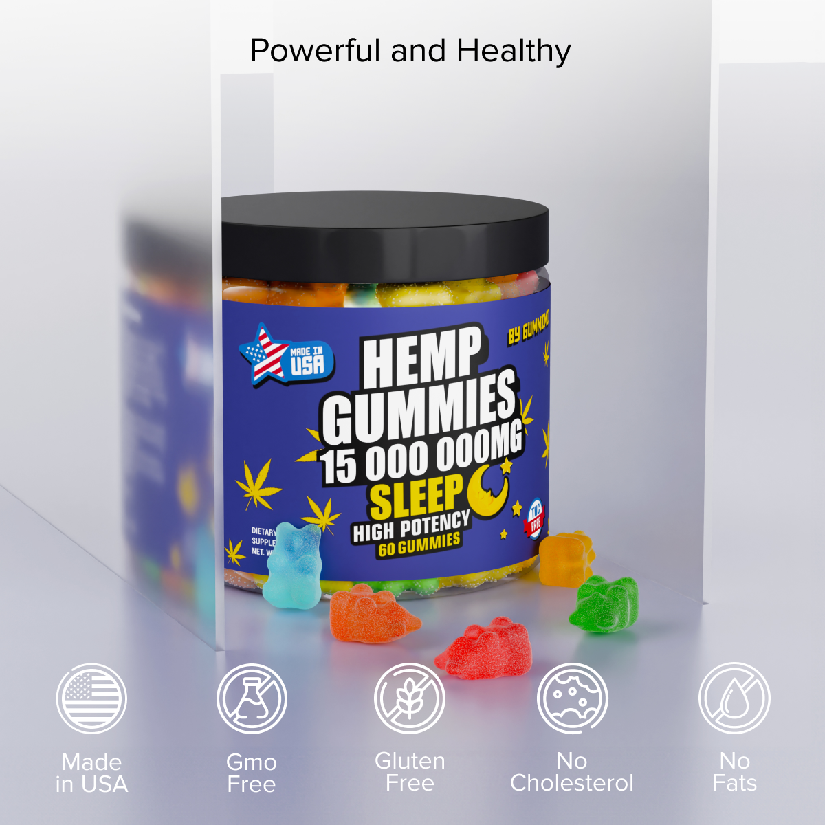 Hеmр Gummies for Restful Nights - Soothes Soreness and Discomfort in The Body - Assorted Fruit Flavors - Made in USA